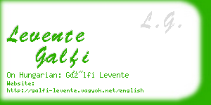 levente galfi business card